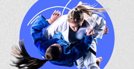 Affiches sportive Judo Inscriptions club minimaliste bleu (3)