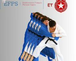 White and Blue Bold Modern World Judo Day Instagram Post